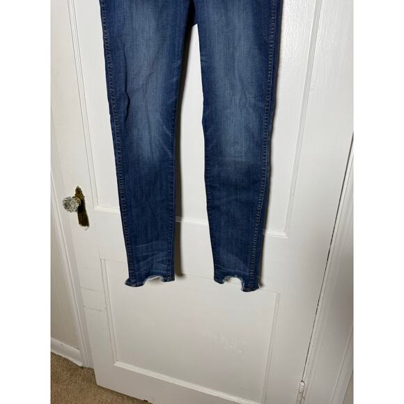 Madewell 10" High-Rise Skinny Raw Hem Denim Button Fly Jeans Women's 28 - Picture 3 of 12